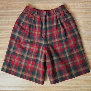 Pendleton plaid wool pleated shorts 6